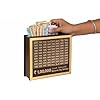 Wooden Money Bank with Lock - 1 Lakh Saving Box with Numbers