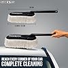 Car cleaner brush with long handle