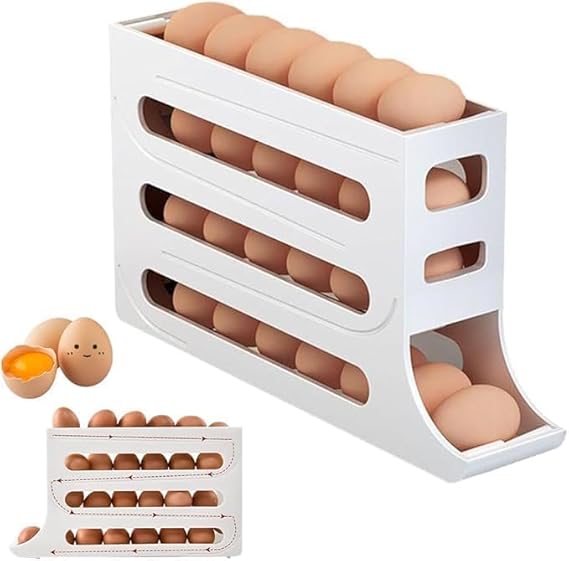 Egg holder with Automatic Rolling
