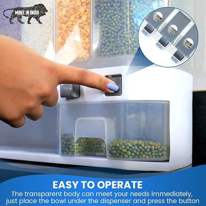 Wall-Mounted Grain Dispenser-Storage Containers Organizer