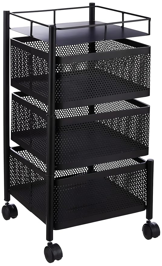 Storage Kitchen Rack Trolley with Wheels for Kitchen Organizer