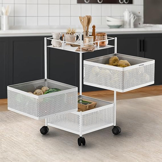 Storage Kitchen Rack Trolley with Wheels for Kitchen Organizer
